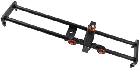 CHICIRIS Electric Slider Dolly for Smart Phone Camera, Portable Caméra Motorisée Dolly pour la Photographie et la Vidéographie, Black Alloy Construction