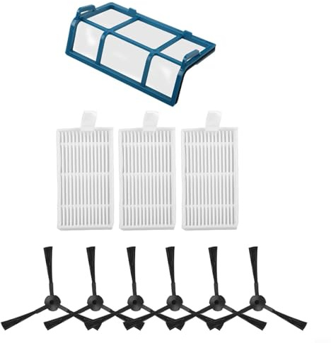 10 PACK Ersatzteile für ZACO für V3 V3s V5 V5s V5s Pro, für MEDION MD16192 MD18500 MD18501 MD18600 Saugroboter,staubsauger roboter zubehör enthalten Vorfilternetz,Filter,Seitenbürsten