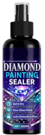 Gem Painting Finish Spray – 100 ml glansigill för diamantmålning | Stark glansspray - Fixerar ädelstensmålningar, pussel och konstverk permanent, skyddar mot damm och erbjuder långvarig