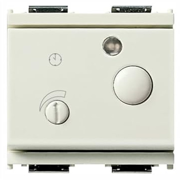 VIMAR 16572.B IDEA Temporizzatore elettronico per comando luce scale, locali di servizio, aspiratori domestici, uscita a relè NO 6 A 230 V~, 2 moduli