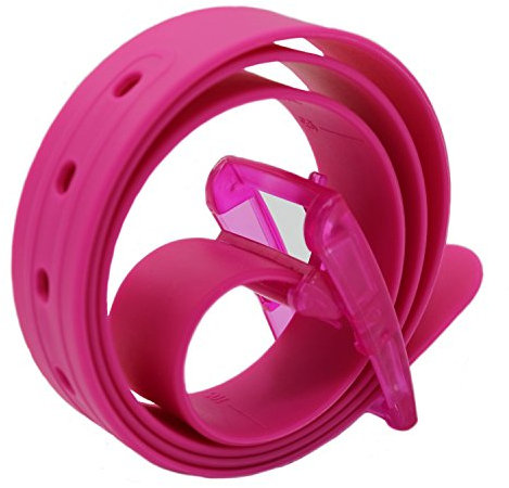 MESHIKAIER Ceinture unisexe en silicone casual ceinture femme homme ceinture silicone + boucle en plastique - Rose - Taille Unique