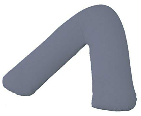 R&Z Orthopaedic, Nursing, Maternity V Shaped Bolster Pillow Case Cover (Grey/Silver)