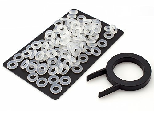120 Noise-Dampener/O-Ring Dämpfer Transparent, Extra Dick/XL, Soft 45A für mechanische Cherry MX Tastaturen inkl. Key-cap Puller