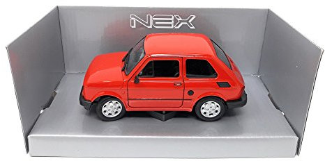Welly DieCast Metall Miniaturmodell Modellauto 1:21 Fiat 126p Rot NDH und Box