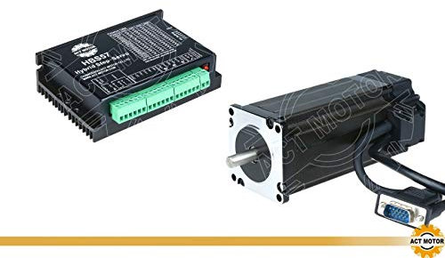 ACT MOTOR Nema23 1PC Closed Loop Motor 23SSM2440-EC1000 133mm 4A 2.8Nm D-Shaft Ø 8mm+1PC HBS57 Closed Loop Stepper Driver CNC OEM ACT MOTOR GmbH