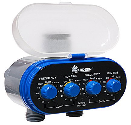 Yardeen Sistema doppio del regolatore di irrigazione del temporizzatore dell'acqua dello scarico, nessuna pressione dell'acqua richiesta