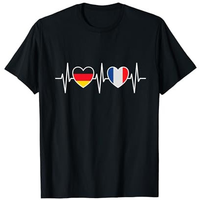 Deutschland und Frankreich France Französisch Fahne Flaggen T-Shirt