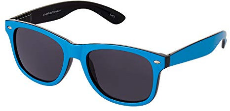 Ultra Classic Sunglasses for Men & Women UV400 - Lightweight, Flexible Fit, Maximum Sun Protection - Perfect Adults Mens & Womens Accessories for Holidays - Blue Dawn Frame with Black Lenses