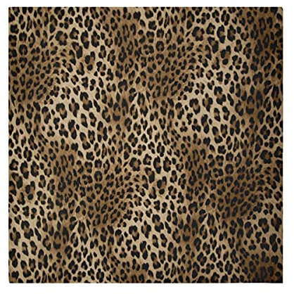 TropicalLife Napkins Vintage Animal Skin Leopard Print Dinner Napkin Paper Satin Polyester Cloth Reusable Napkins for Table Kids 20x20 in, 6 Pcs