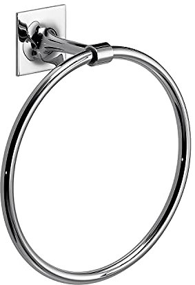 Gedy Wizard Porta Asciugamani Bagno ad Anello, Misure: 20X18,3X7,4 CM, Porta salviette in Ottone e Cromall®, Finitura cromata, Fissabile con Biadesivo 3m, Design R&S, 2 Anni di Garanzia