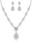 wynn's Wedding Jewellery Set for Women, Silver Necklace Dangle Earrings Set, White Gold Bridal Jewellery Set with White AAAAA Cubic Zirconia, Allergy Free Party Jewellery Set for Bridal Bridesmaid