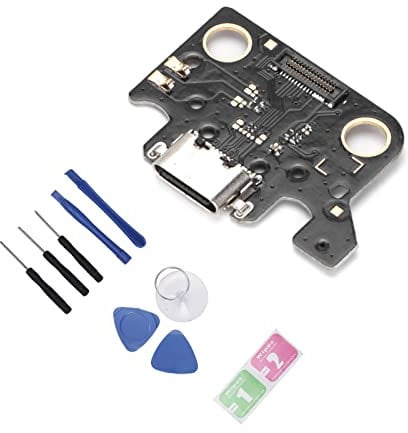 cigemay Replacement USB Charging Port Connector for Samsung Galaxy Tab A7 10.4inch SM‑T500 T505, PCB Board Dock Flex Cable Repair Sets, with Screwdriver/Press Plate/Press Stick/Suction Cup