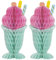 Unique 16748 - Honeycomb Table Decorations - 28 cm - Pastel Ice Cream Summer Party - 2 Count (1 Pack)