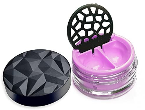 Lensbix Kontaktlinsenbehälter Geometric. Erwachsenes Accessoire mit futuristischem 3D Deckeldesign. Das stilvolle Geschenk für alle die gerne Linsen tragen. (No27 rosa)