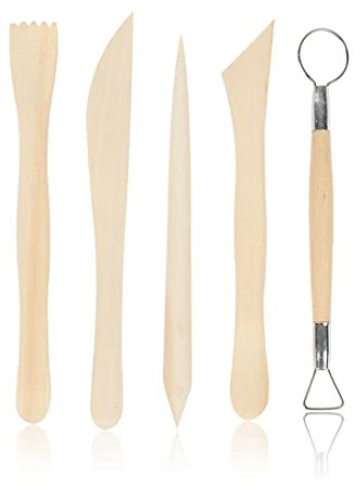5 Piezas de Herramientas de Arcilla de Plástico Kit de Herramientas de Cerámica Para Modelar Herramientas Ceramica Arcilla Palillos de Modelar Herramientas
