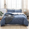 SOULFUL Bettwäsche 155x220 Baumwolle 2 Teilig, Bettwäsche-Sets Denim Blue mit Reißverschluss, Ähnliche Textur wie Stone Washed Leinen, Enthält 1 Bettbezug 155x220 und 1 Kissenbezug 80x80