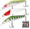 DONQL Wobbler zum Zanderangeln, Zander Hecht Wobbler Set, Flachlaufend, 3 Stück Wobbler Köder Hecht Zander Barsch, 8cm - 9,6g - Raubfisch Kunstköder Angeln für Zielfische Hecht, Barsch, Zander
