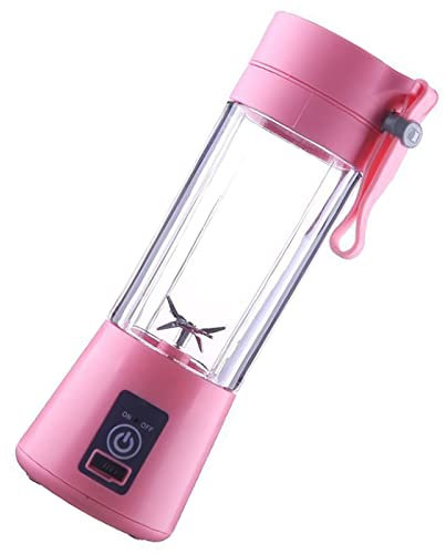 Cosiki Vaso Batidora, Licuadora Portátil Recargable USB Rosa para Zumos