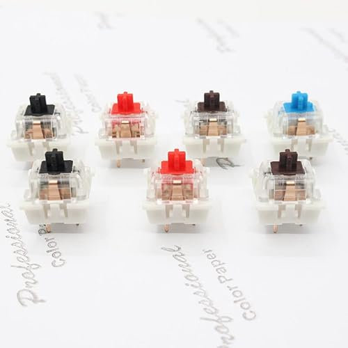 100 Pcs Interrupteurs de Clavier mécanique pour Prises CIY SMD 3pin Thin pins Compatible avec MX Switch (Bleu)