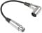QIANRENON 90° Angle XLR Microphone Short Cable - 3Pin XLR Right Angle Male to Female Balanced Cable, 90 Degree Plug to Socket Audio Extension, 30cm/11.8in