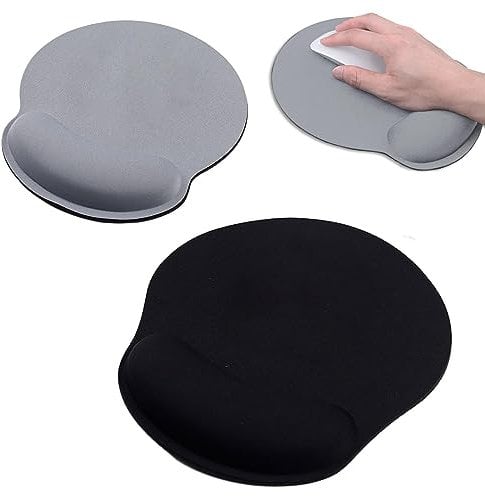 2 Pcs Mouse Pad With Wrist Support, Mouse Mat Wrist Support, Comfortable Memory Foam Mouse Mat with Wrist Cushion Support, for Office, Computer, Laptop, Home, Gaming