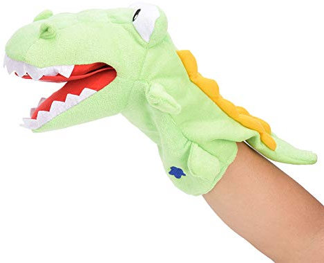 Handpuppen Cartoon Tier weiche Handpuppe Puppe weich gefüllte Krokodil Puppe Geschichte Spielzeug Krokodil Puppen Rollenspiel Lehre (Krokodile 28cm)