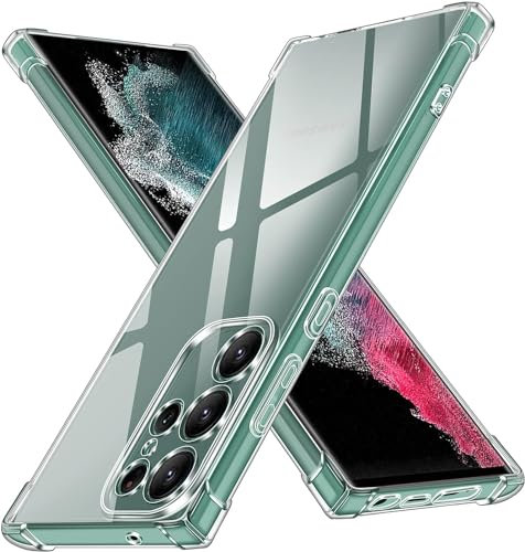 CAPTOR Cover Samsung S24 Ultra Trasparente in TPU Morbido e Silicone Flessibile, Antiurto, Shockproof, Paraurti, Assorbimento Urti Protezione Totale, Anti Ingiallimento, Resistente per Cover S24 Ultra
