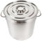 Gastronomía Olla Con Tapa De Acero Inoxidable 201, Olla Universal, Olla Grande De 0,4 MM De Grosor, Para Gulash, Camping, Fideos, Ideal Para Tipos De Cocina (35 L)