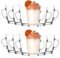 KIAPPO Kaffeegläser Set 300 ml - 12 Stück Gläser - Tee Gläser - Cocktailgläser - Trinkgläser - Latte Macchiato - Hochgläser mit Henkel - 80 x 80 x 106 mm