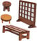VICASKY 12 Stück Holz Heimdekoration Mini Möbel Dekoration Mini Hocker Möbel Puppenhaus Zubehör Mini Gartenmöbel Mini Bastelarbeiten Miniatur Bank Mini Holzhocker Spielzeug