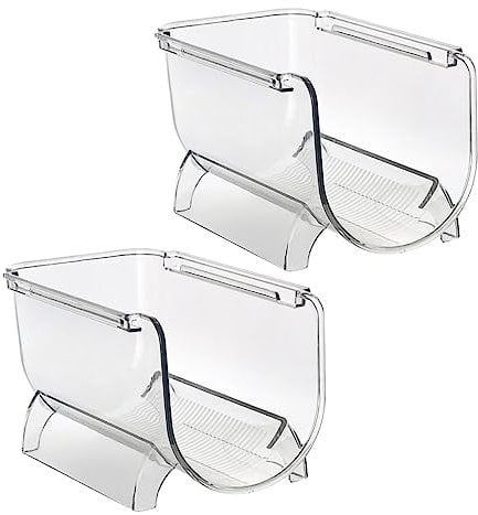 Alipis 2piezas Soporte para Vino De Barra Estantería Transparente Botelleros Apilables