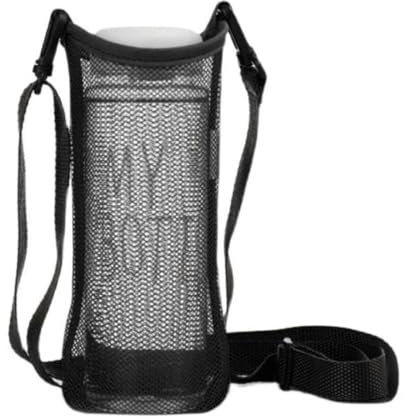 CPJJ Sac de Bouteille D'eau en Filet, Couvercle de Bouteille D'eau avec Bandoulière Réglable, Sac pour Bouteille D'eau Portable pour Sport, Randonnée, Cyclisme, Voyages, 1 pièce