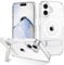GUAGUA Magnetic for iPhone 16 Case Clear with Metal Stand [Compatible with MagSafe] [Bulit-in Kickstand] [Military Grade Protection] Slim Shockproof Protective Phone Cover for iPhone 16 6.1'', Clear