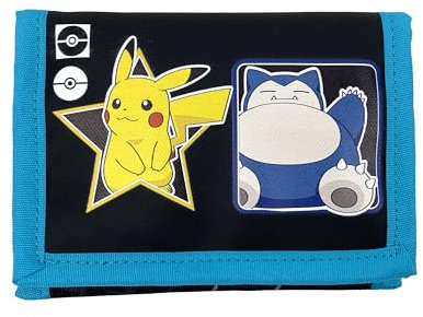 CYPBRANDS Unisex Kinder Pokémon Billetera-Geo Geldbörse, Schwarz