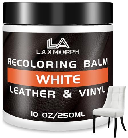 Laxmorph Kit di Riparazione della Pelle Bianco, 250ml Cura liquida della Pelle per Divano in Pelle, Colore della Pelle, Kit di Riparazione della Similpelle per la Riparazione di divani