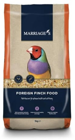 Marriages - Foreign Finch Food, Finch and Bird Seed, Finch Bird Food with Oats, Nyjer Seed, Millet, Wholesome, Packed with Fibre and Protein (1kg) | Finch Bird Food with Oats, Nyjer Seed, and Millet, Wholesome, Packed with Fibre and Protein