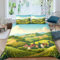 3D Gedruckt Bettwäsche 3 Teilig Bettbezug Set Mit 2 Kissenbezug Soft Microfaser Luxus Modern Mit Reißverschluss Für Erwachsene Und Kinder - Dorflandschaft - Pflegeleicht 200X200 cm -019Y707E429J77