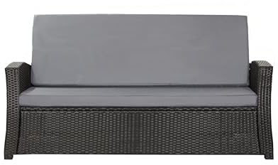 Setgarden® Bankauflage Polyrattan Gartenbank Sitzauflage, Bequeme Sitzauflagen für Gartenbänke – perfekte Auflagen für Ihr Gartensofa oder Ihre Hollywoodschaukel (Hellgrau, 160x60x50 cm)