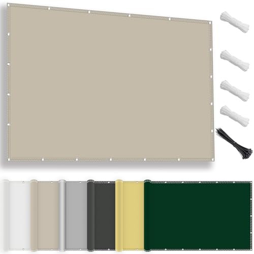 Voile d'ombrage imperméable, rectangulaire, 2,5 x 5 m, protection solaire de terrasse, protection UV, résistant aux intempéries, sans perçage, fabriqué en 100 % polyester, filet d'ombrage avec œillets