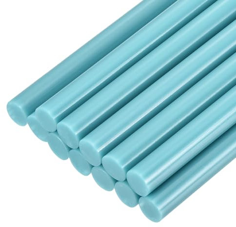 sourcing map Mini Hot Glue Sticks for Glue Gun 11mm x 100mm Light Blue 12pcs