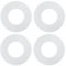 MOSTFUN 4 Packs 816.418.00.1 Flush Valve Base Sealing Washer for Geberit, Clear Silicon Rubber Toilet Flush Valve Seal Ring Repair Cistern Seal Diaphragm Washer Water Stop Gaskets Parts