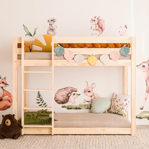 Treetale Etagenbett Sigelo II Compact – Kinderbett, platzsparend & sicher, Hochbett für Geschwister, skandinavisches Design, ideal für kleine Räume, ohne Matratze