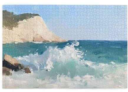 Puzzle 6000 Teile Meer Puzzle Landschaft DIY Kreative Holz Jigsaws für Erwachsene, Geschenkbox Verpackung, Impossible Herausfordernde Familie Aktivität Spiele, Deko Wohnzimmer 105x179cm E-376