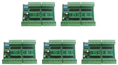 GREOHNMPAW 5X 32-Kanal PNP Isolierter Digital Eingang RS485 Modbus Rtu Controller DC 12V 24V Schalter Mengener Fassung Platine (mit GehäUse)