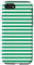 Green and White Striped Horizontal Line Preppy Stripes Girly Case for iPhone SE (2020) / 7 / 8