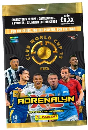 Lot de cartes à collectionner Panini FIFA Club World Cup 2025, Coupe du Monde, Coupe du Monde, choix + carte d'anniversaire exclusive (1 débutant)