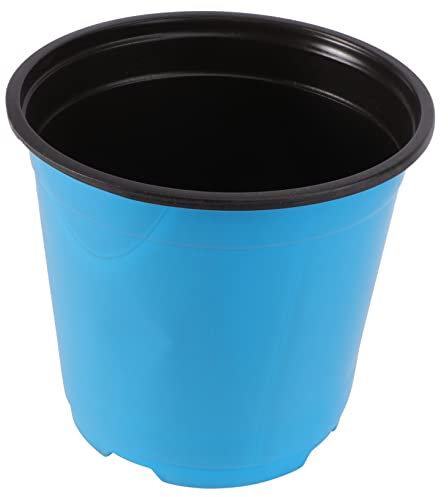 BESTonZON Pot de Fleurs Rond Plastique Épais pour Plantes Arbres Bac de Jardinage de Bleu pour Décoration Espace Extérieur Couleur Aléatoire