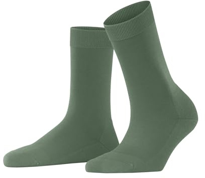 FALKE Damen Socken ClimaWool W So Wolle Lyocell einfarbig 1 Paar, Grün Cypress 7528, 37-38