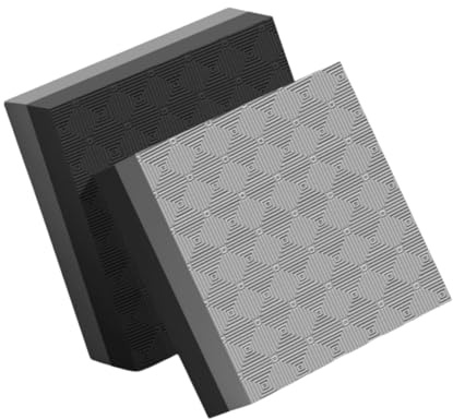 Oshhni 2 x Gewichtheben-Crash-Drop-Pads, Kreuzheben-Gewichtskissen, Bodenschutz für drinnen und draußen, Stillmatten für Club-Fitnessstudio, Schwarz Grau 40x33x4cm