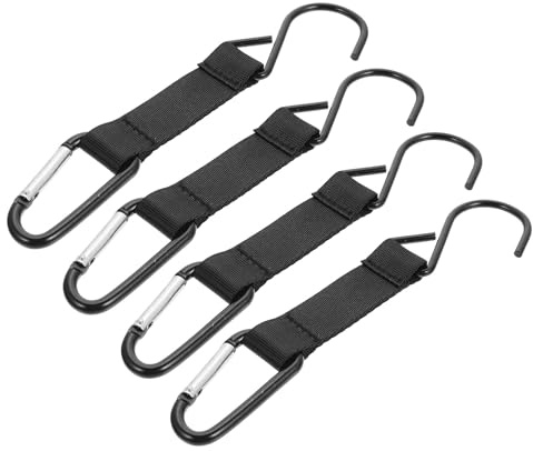 FOMIYES 4pcs S-Shaped Metal Hooks Outdoor Camping Cookware Organizing Hooks Pans and Spoons Hangers Sturdy Kitchen Storage for Hiking and Travel
